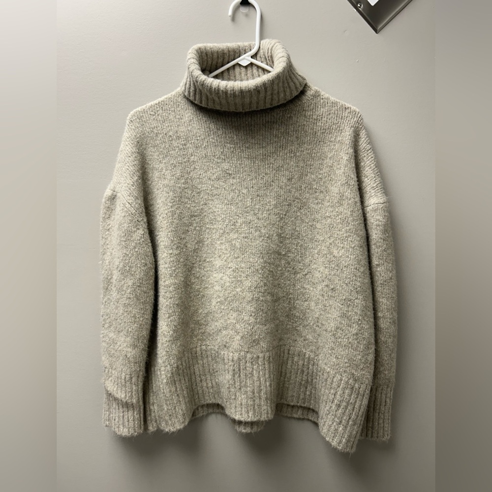 Zara Women’s Light Brown Turtleneck Sweater